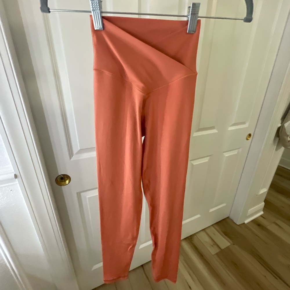 aerie crossover leggings, orange